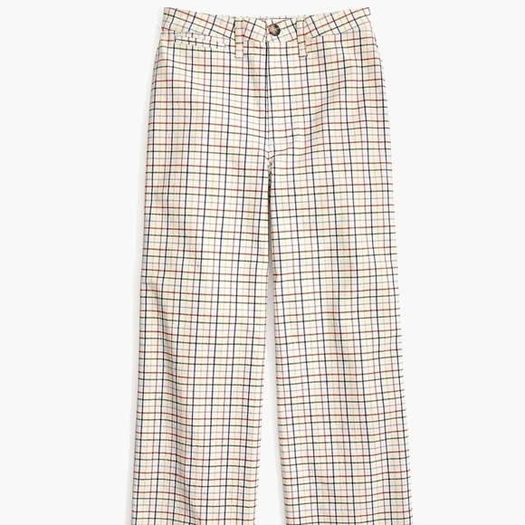 Madewell Emmett Wide Leg Crop Rainbow Windowpane - 28 - Picture 2 of 9